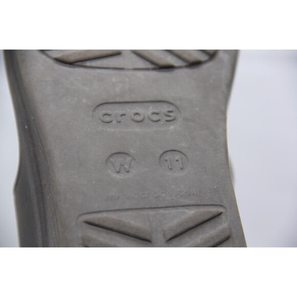 Crocs Sanrah Sandals Women Size 11 Brown Wedge Heel Mule Slide Slip On Comfort - Picture 7 of 7